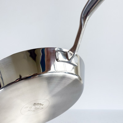 Chảo chiên rán inox 316 nguyên khối Hàn Quốc CIC68 size 20cm/24cm/26cm chống dịnh tự thân, đáy từ