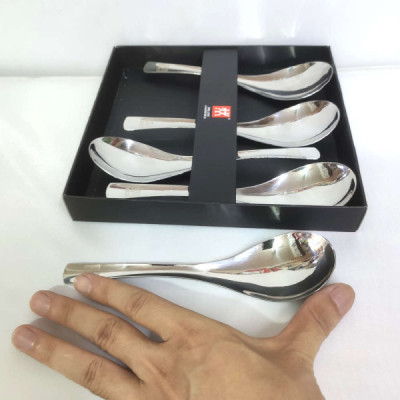  Sét 5 Thìa Đức Inox 304 Cao Cấp, Thìa Súp Sâu Lòng Màu Bạc Sang Trọng - Hàng Loại 1 - Chính Hãng MINIIN
