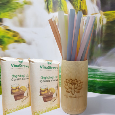 Ống hút gạo ăn được ống hút gạo thân thiện với môi trường 100 ống/ gói