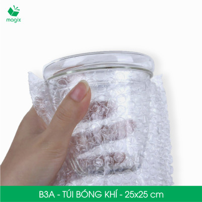 B3A - 25x25 cm - 25 Túi bóng khí chống sốc đóng hàng - Túi gói hàng, bọc chống sốc, xốp chống sốc