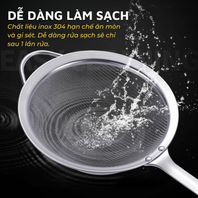 Vá lưới inox 304, muôi/muỗng vớt bọt, lọc cặn cho dầu ăn đa năng DandiHome