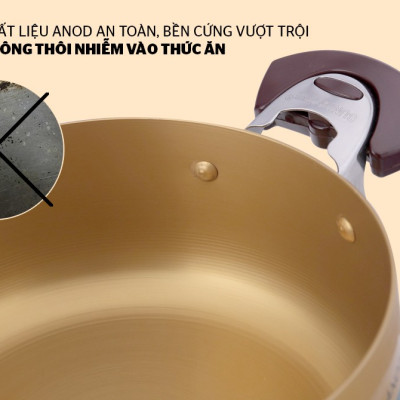 Bộ 3 Nồi Anod Sunhouse SH6634N - Hàng Chính Hãng