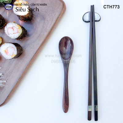 Thìa/Muỗng gỗ Trắc/Cẩm cỡ lớn (20cm) CTH773 - Decor, xúc gia vị, ăn uống siêu sạch