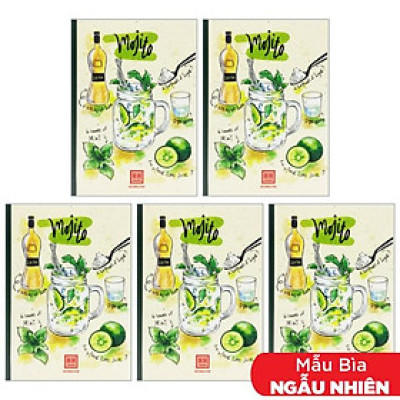 Combo 5 Tập Cocktail - 4 Ly Ngang 200 Trang ĐL 70g/m2 - Hồng Hà (Mẫu Màu Giao Ngẫu Nhiên)