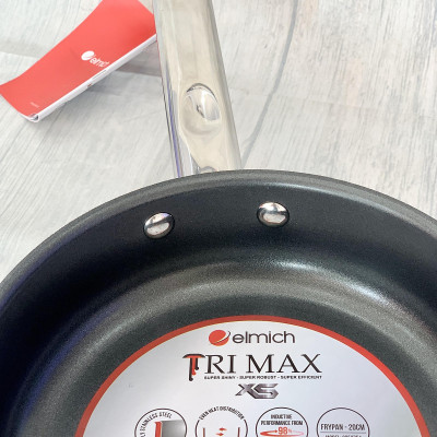 Chảo Elmich 24cm. chống dính cao cấp Inox 304 liền khối Elmich Tri-Max XS EL-3752 đường kính 24cm