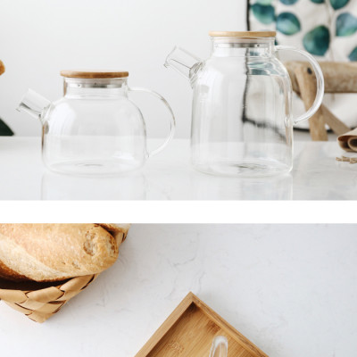 Ấm đun nước bằng thủy tinh kiểu nhật chịu nhiệt tốt-không kèm cốc