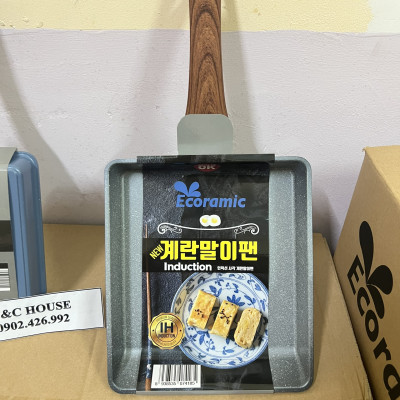 CHẢO ĐÚC TRỨNG CHỐNG DÍNH VÂN ĐÁ ĐÁY TỪ ECORAMIC