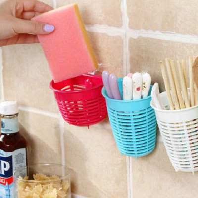 Combo 2 giỏ treo đa năng có núm hít chân không - Hàng nội địa Nhật Bản - Giao màu ngẫu nhiên