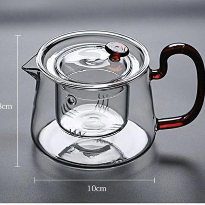 ẤM PHA TRÀ THỦY TINH CHỊU NHIỆT CAO CẤP CÓ LÕI LỌC THÍCH HỢP PHA TRÀ HOA ( GIAO NGẪU NHIÊN )