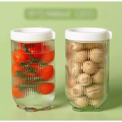 Combo 05 Hũ Thủy Tinh Vân Sọc, Lọ Thủy Tinh Nắp Vặn Đựng Gia Vị, Thực Phẩm 900ml - HÀNG CHÍNH HÃNG MINIIN