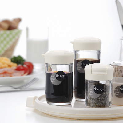 Combo 04 chai/lọ/hũ đựng gia vị muối, tiêu, ớt 68ml hàng nội địa Nhật Bản - Nâu