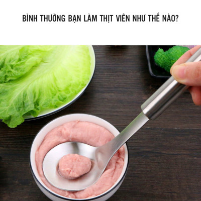 Muôi Nặn Thịt Viên Inox Cao Cấp