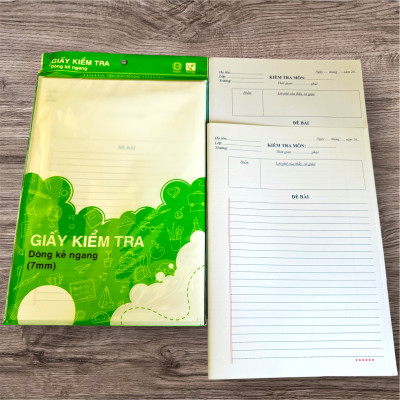 Giấy kiểm tra Ôly Kẻ Ngang dành cho học sinh