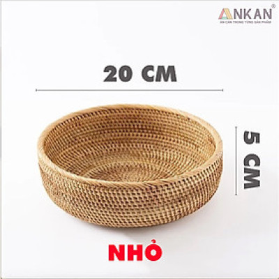 Rổ Mây Tre Đan ANKAN – Giỏ Mây Handmade Đựng Trái Cây, Bánh Kẹo, Đồ Khô, Decor Nhà Cửa