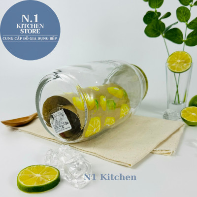 Hũ thủy tinh nắp vặn 1500ml Quattro Invetro Ý - Hàng Chính Hãng