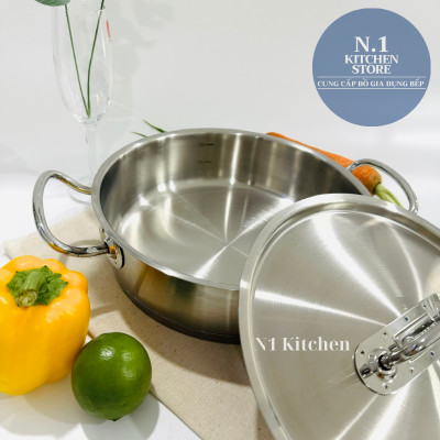 Nồi inox cao cấp Korkmaz Proline 4.5 lít thân thấp - A1170 - Hàng Chính Hãng