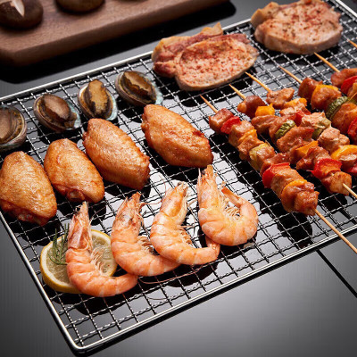 Bộ lưới nướng BBQ, tiện lợi nhỏ gọn bền đẹp, thích hợp bữa tiệc thịt nướng dã ngoại, nướng trong nhà