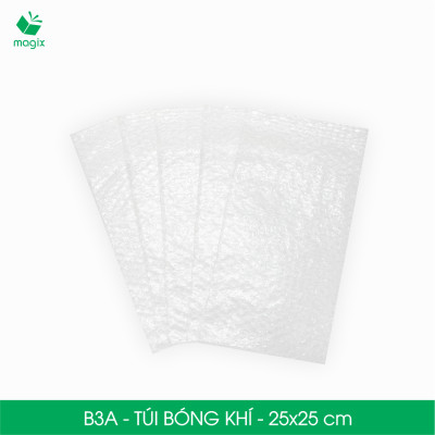 B3A - 25x25 cm - 25 Túi bóng khí chống sốc đóng hàng - Túi gói hàng, bọc chống sốc, xốp chống sốc