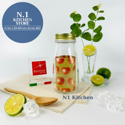 Hũ thủy tinh nắp vặn 200ml Bormioli Rocco Ý - Hàng Chính Hãng