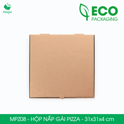 MPZ08 - 31x31x4 cm - 60 Hộp nắp gài pizza đa dụng - Hộp nắp gập, hộp carton gói hàng, hộp quà