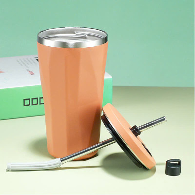 Ly Giữ Nhiệt Phong Cách Trẻ Trung, Chất Liệu Inox304, Giữ Nóng Lạnh, Kèm Ống Hút , Có Nắp Đậy Và Ron Cao Su Chống Tràn , Chống Đổ - Hàng chính hãng