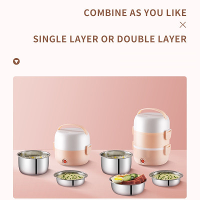 Hộp Cơm Điện Cặp Lồng Điện Hâm Cơm Tự Động 3 Tầng PS-103 - Màu Ngẫu Nhiên - Hàng Chính Hãng