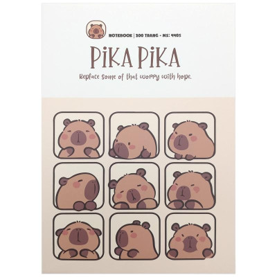 Tập Sinh Viên Pika Pika - Kẻ Ngang - 200 Trang 70gsm - Hải Tiến 4405 (Mẫu Bìa Giao Ngẫu Nhiên)