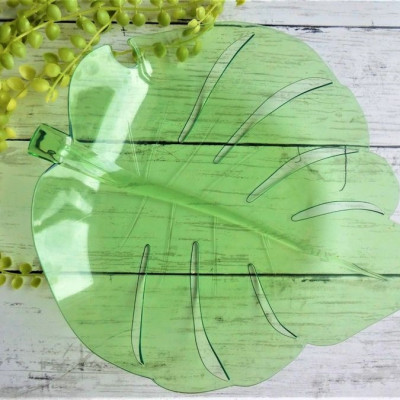 Đĩa nhựa pha lê hình lá bồ đề Yamada thích hợp cho bữa ăn gia đình, nhà hàng - nội địa Nhật Bản