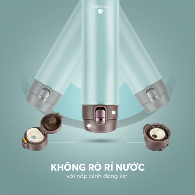 Bình Giữ Nhiệt Inox 304, Tráng bạc Elmich EL-8295 (Dung tích 500ml, Giữ Nóng 8h - Giữ Lạnh 12h) - Hàng Chính Hãng