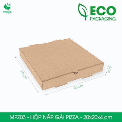 MPZ03 - 20x20x4 cm - 20 Hộp nắp gài pizza đa dụng - Hộp nắp gập, hộp carton gói hàng, hộp quà