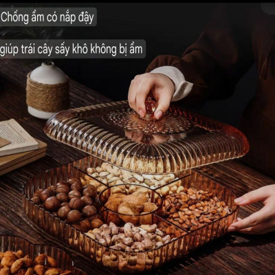 KHAY ĐỰNG MỨT TẾT BÁNH KẸO NGÀY TẾT SANG TRỌNG BẰNG MEKA ACRYLIC TRONG SUỐT 