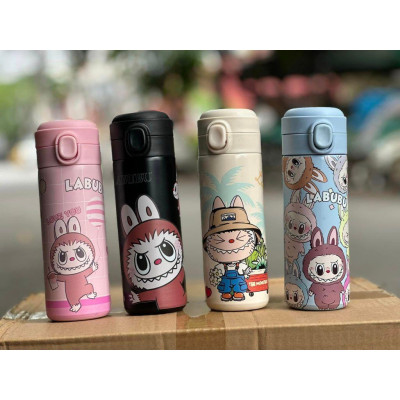 Bình giữ nhiệt LABUBU inox 304 nắp bật tiện lợi cho bé 500ml - giao họa tiết ngẫu nhiên
