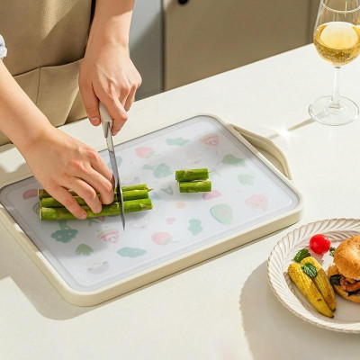 Thớt Inox Have A Nice Day Dày Dặn, Kháng Khuẩn Đa Năng Cao Cấp, Sử Dụng Được 2 mặt