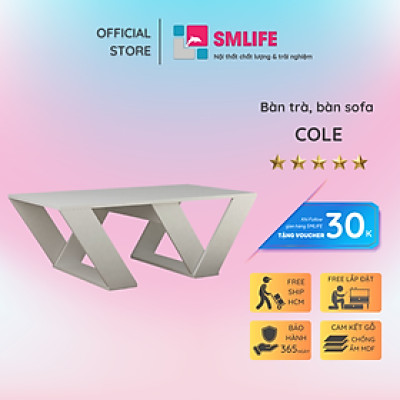 Bàn gỗ cafe bàn trà phòng khách SMLIFE Cole