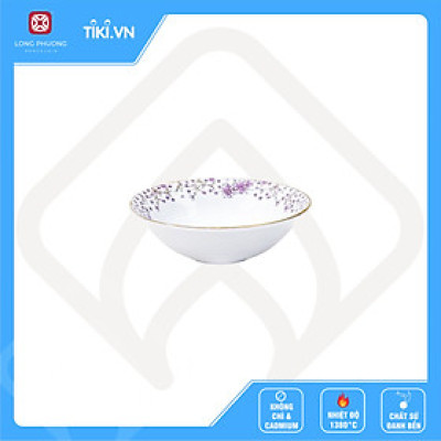 Tô choãng sứ Long Phương họa tiết hoa nhí màu hồng