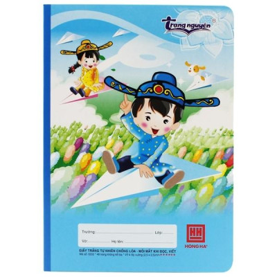 Combo 5 Vở School Trạng Nguyên - 4 Ô Ly 48 Trang - Hồng Hà 0555 (Mẫu Màu Giao Ngẫu Nhiên)