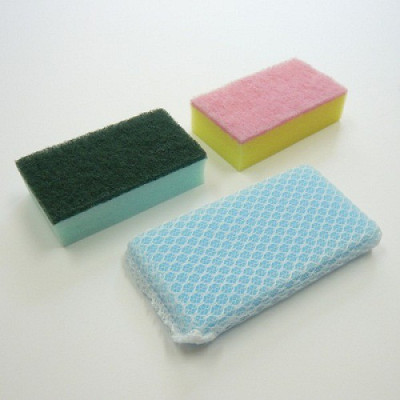 Combo 01 búi thép cọ xoong, nồi, chảo không rỉ 60g + 01 set 06 miếng mút rửa chén bát Kokubo - Nội địa Nhật Bản