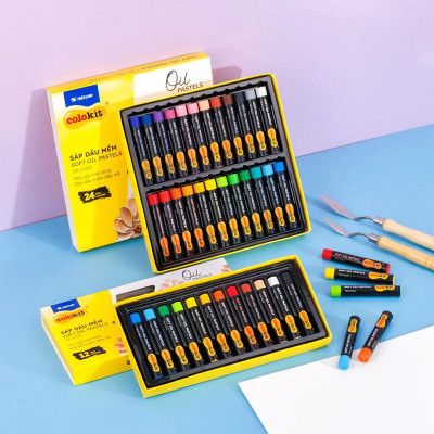 Hộp 12 Bút Sáp Dầu Thân Tròn - Soft Oil Pastels - Colokit OP-C032