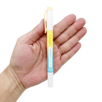 Bút Dạ Quang 2 Đầu Mực Pastel Campus DHL-PA-YBL - Vàng, Xanh Da Trời