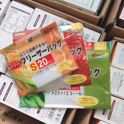 Combo 02 Set túi Zip bảo quản thực phẩm - Nội địa Nhật Bản