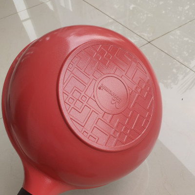 Combo 3 món cao cấp Hàn Quốc, bộ 2 nồi chống dính vân đá Kimscook , quai chống nóng, nắp kính cường lực viền inox (size 20-24 cm) và Chảo đúc chống dính vân đá Ecoramic sâu lòng (E) 26 cm, dùng bếp gas, hồng ngoại, ... - Hàng chính hãng