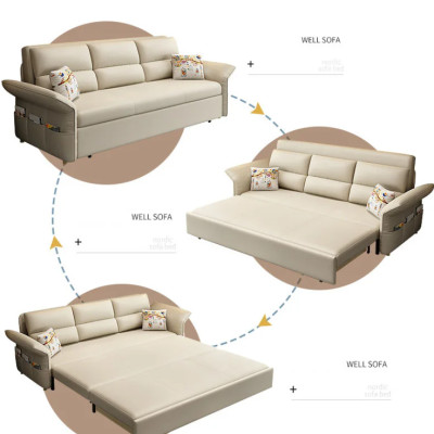 Sofa giường đa năng hộc kéo tay bật HGK-18 ngăn chứa đồ tiện dụng Juno Sofa KT 1m8