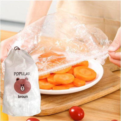Túi 100 Màng Bọc Thực Phẩm Có Chun ,Túi Bọc Thực Phẩm PE Có Chun Bọc Đồ Ăn Co Giãn Tái Sử Dụng