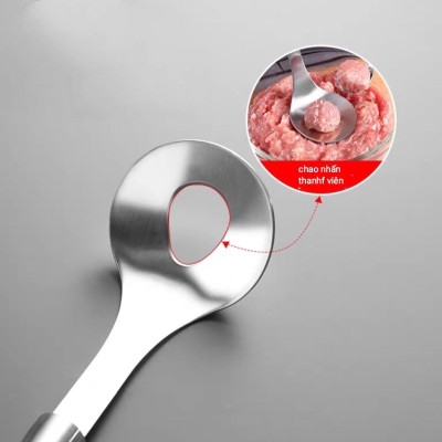 Muỗng Thìa Inox Tạo Làm Thịt Viên Cá Viên Chia Thịt Viên Nhanh Tiện Dụng