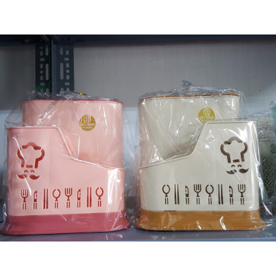 COMBO Ống Đựng Đũa Thìa Có Móc Treo Kèm Khay Cắm Dao Kéo + bộ 3 Lọ Đựng Gia Vị VN - ( giao ngẫu nhiên )