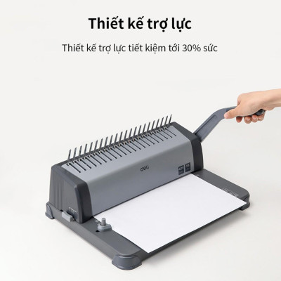 Máy đóng gáy xoắn cao cấp Deli - Hàng chính hãng - E3872 