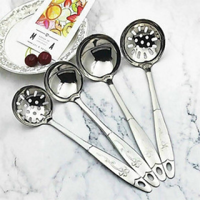 Muôi inox cán hoa cao cấp, siêu sang trọng; môi inox