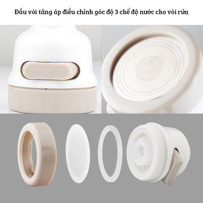 Đầu vòi tăng áp lực điều chỉnh góc độ cho vòi rửa và vòi sen TA-01