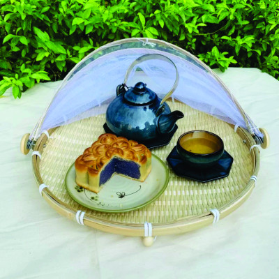 Lồng bàn, Mẹt tre căng màn size lớn  dùng để đậy thức ăn, hoặc phơi các nông sản tránh bụi chất liệu sang trọng, cao cấp thân thiện với môi trường