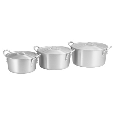 Bộ 3 Nồi Nhôm Kim Hằng ĐB Quai Tròn Xi Bóng T3 Nhỏ 16-18-20